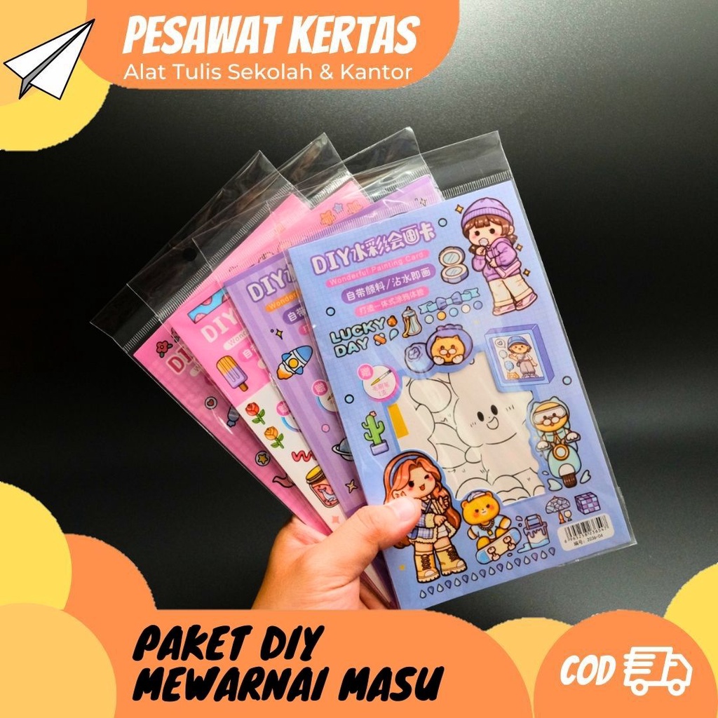 Jual DIY MEWARNAI MASU PAKET DIY MAGIC DRAWING COLORING BOOK MASU UNIK ...