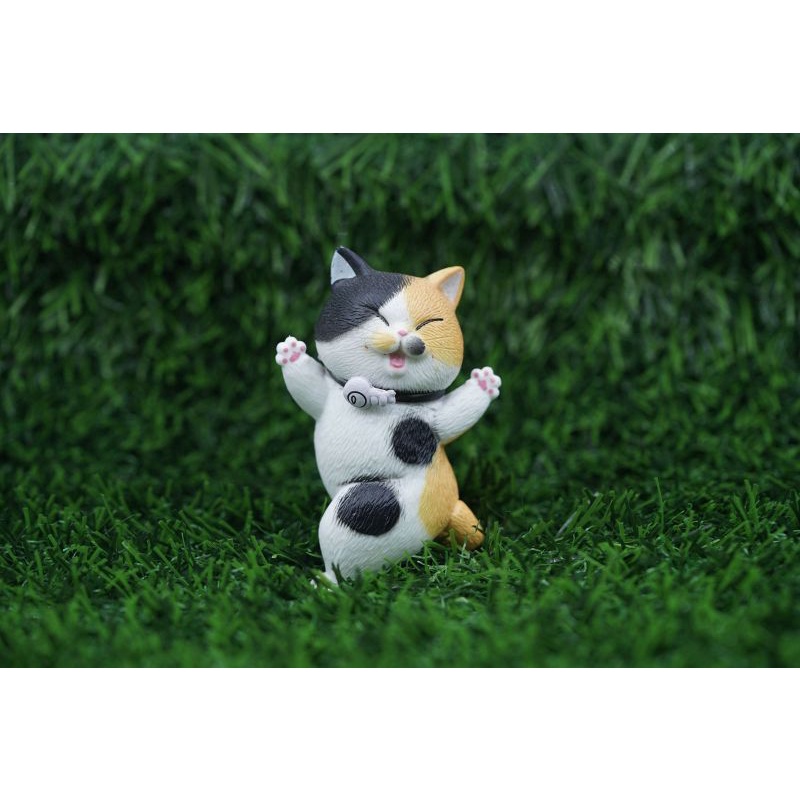 Jual Mainan Pajangan Fat Cat Kucing Belang Kecil Lucu Figure Mini ...