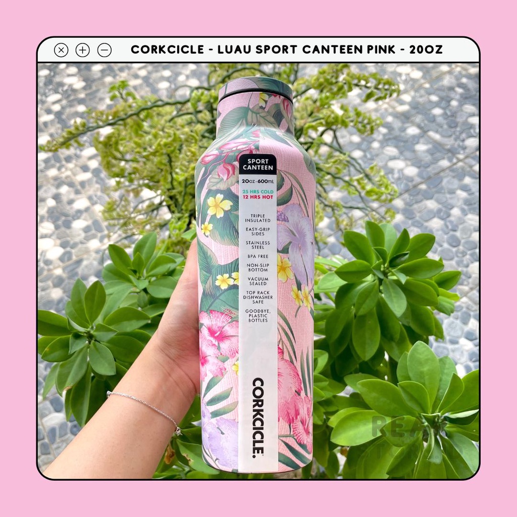 Corkcicle 24oz Tumbler-Pink Luau