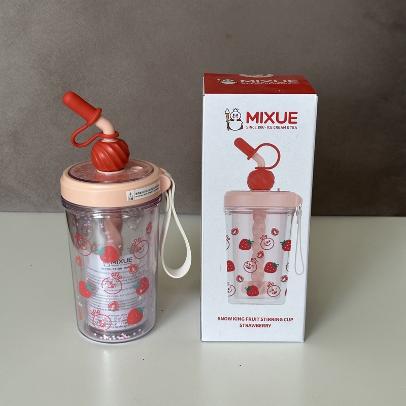 Jual Tumbler Mixue Strawberry Botol Mixue Strawberry | Shopee Indonesia