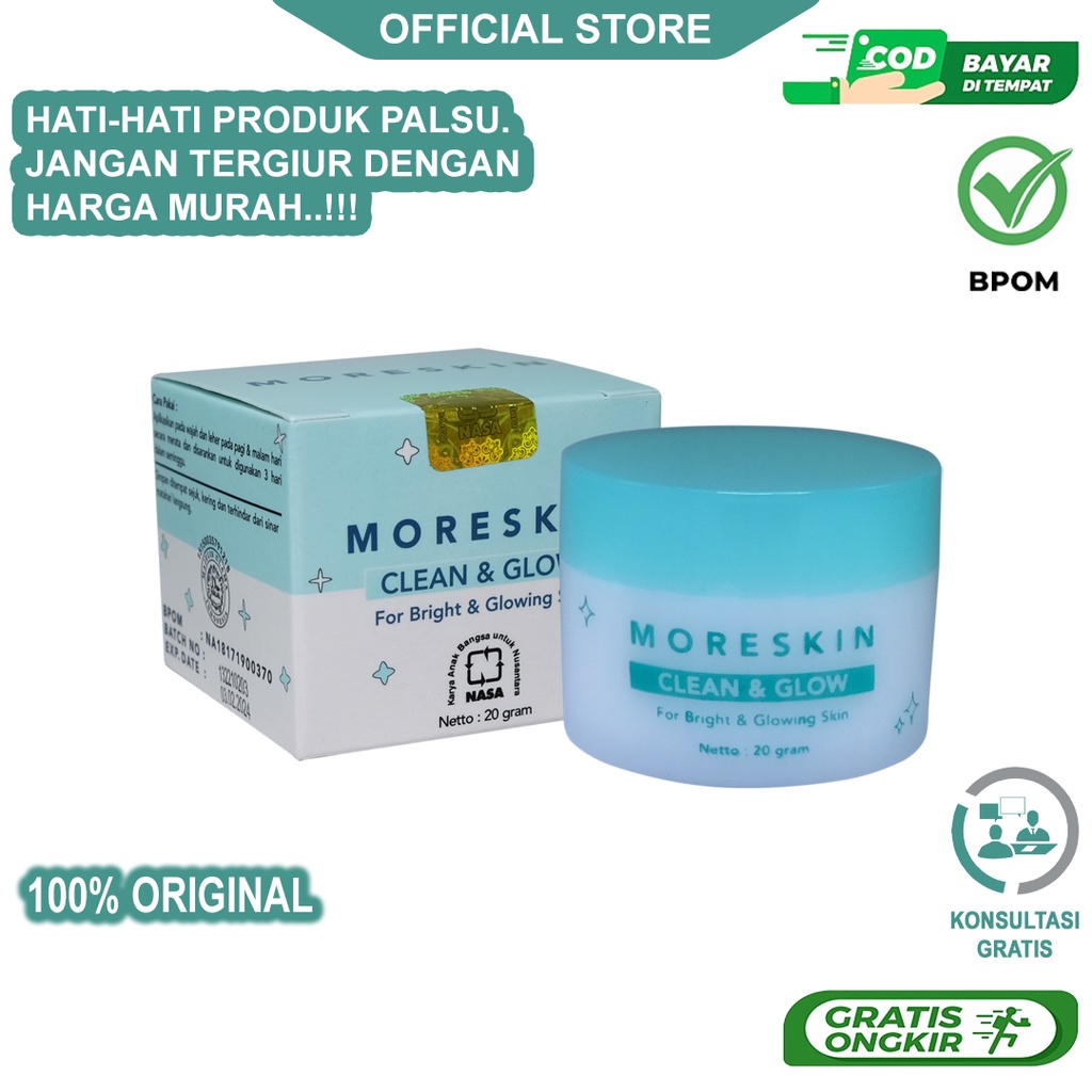 Jual MORESKIN CLEAN AND GLOW ORIGINAL NASA Shopee Indonesia