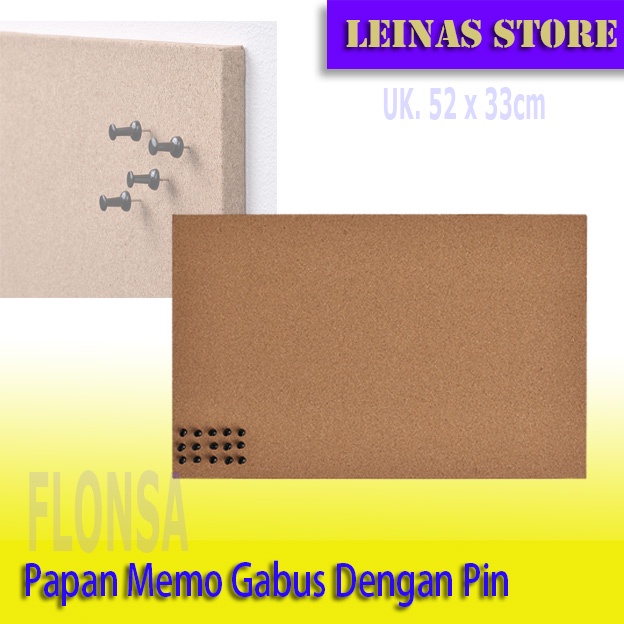 Jual Papan Gabus Pengumuman + 15 Pin tancap / Papan Tempel Gabus PAGIS