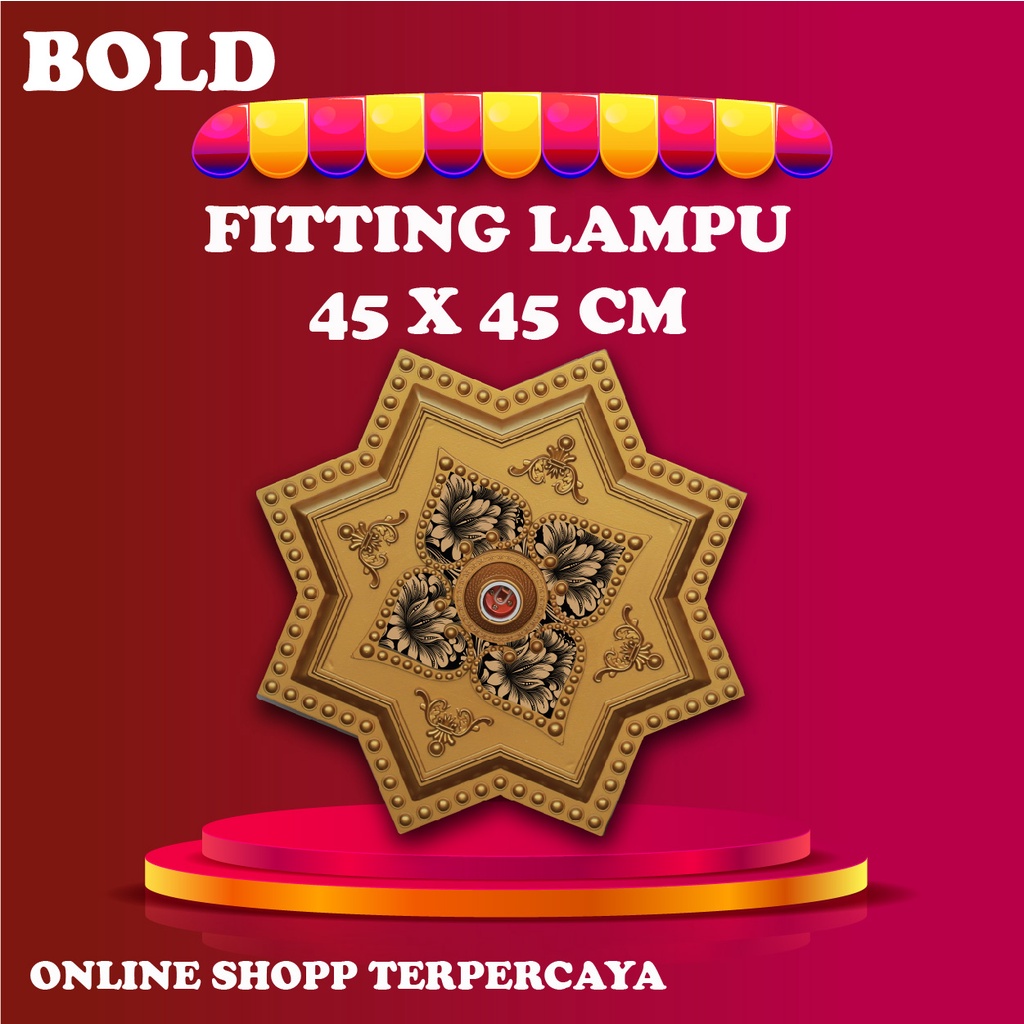 Jual FITTING LAMPU PLAFON PVC 45CM BINTANG FITTING LAMPU PLAFON HIAS MODERN FITING PLAFON 45 X