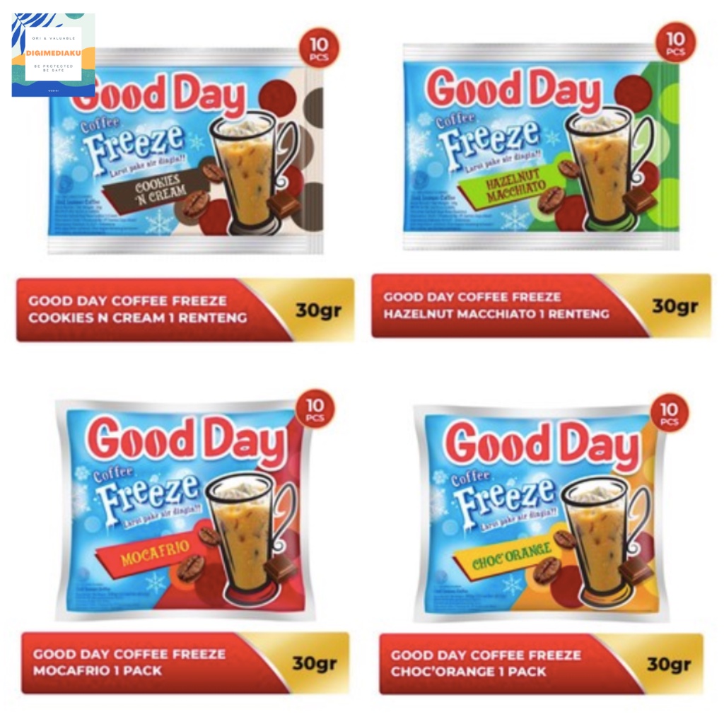 Jual Good Day Freeze Kopi Mocafrio Freeze Hazelnut Macchiato Freeze ...