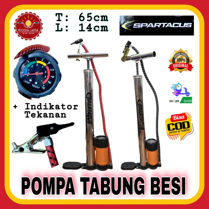 Jual SPARTACUS Pompa Tabung Besi Pompa Angin Sepeda Motor | Shopee ...