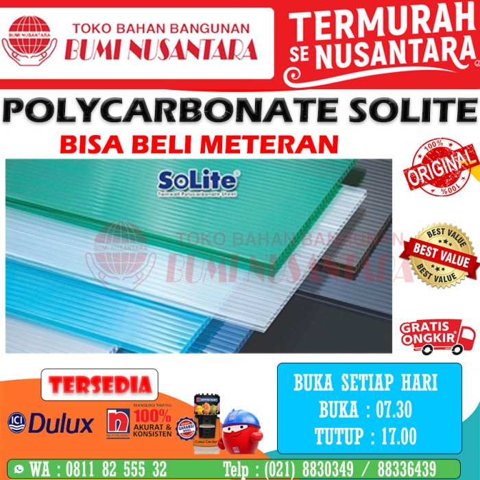 Jual POLYCARBONATE ATAP SOLITE METERAN POLICARBONATE POLIKARBONATE ...