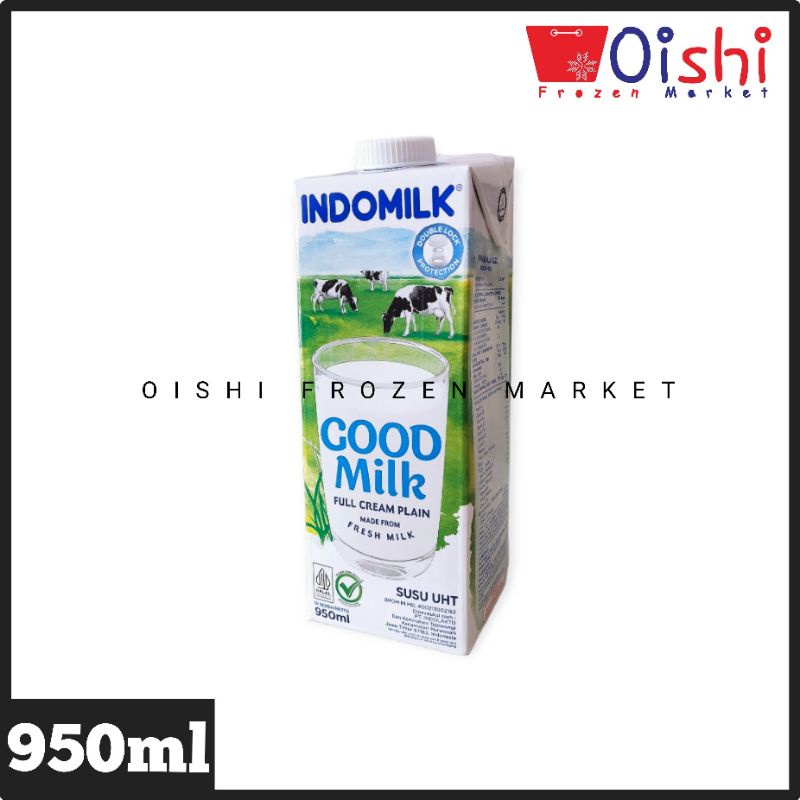 Jual Indomilk Susu Uht Good Milk Full Cream Plain 950ml Shopee Indonesia 3941