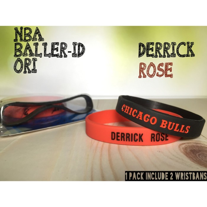 Derrick Rose 1 Nba Baller Id Ori Band Bands Basketball Wristband