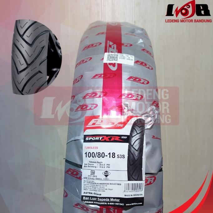 Jual FDR 100/80-18 Sport XR EVO Ban Tubeless Thunder 125 Tiger RX King ...
