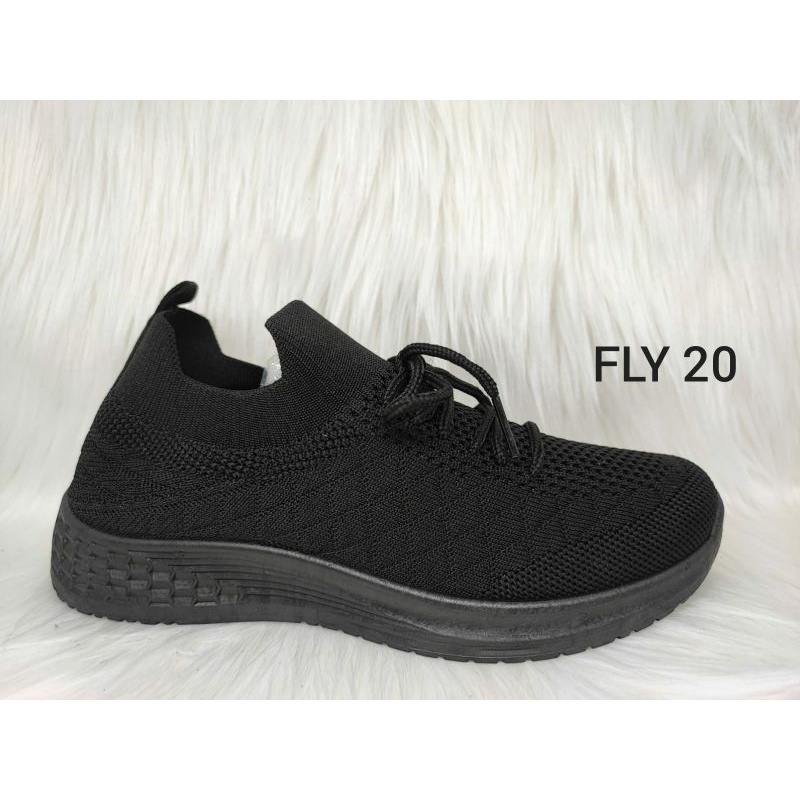 Jual Sepatu Sekolah Rafa Hitam Hitam Putih Sepatu Sekolah Kaos Kaki 37 ...
