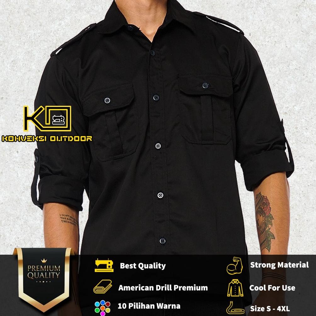 Jual Baju Kemeja Pdl Lapangan Outdoor Indoor Pria Lengan Panjang Seragam Kerja Kantor Group