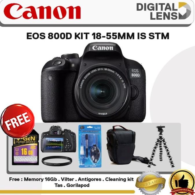Jual CANON EOS 800D KIT 18-55MM IS STM | Shopee Indonesia