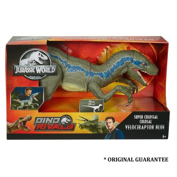 Jual Jurassic World Dino Rivals Super Colossal Velociraptor Blue Figure ...