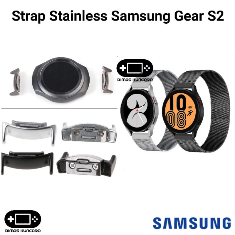 Jual Strap Stainless Samsung Gear S2 Tali Jam Steel Sport R720 R730 Smartwatch Shopee Indonesia