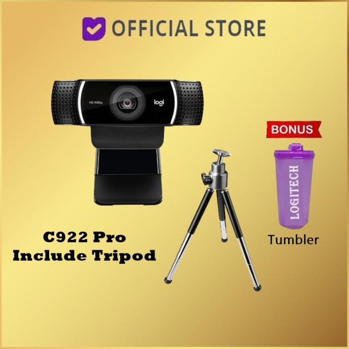 Jual Logitech C922 PRO STREAM Webcam Background Replacement + Tripod ...