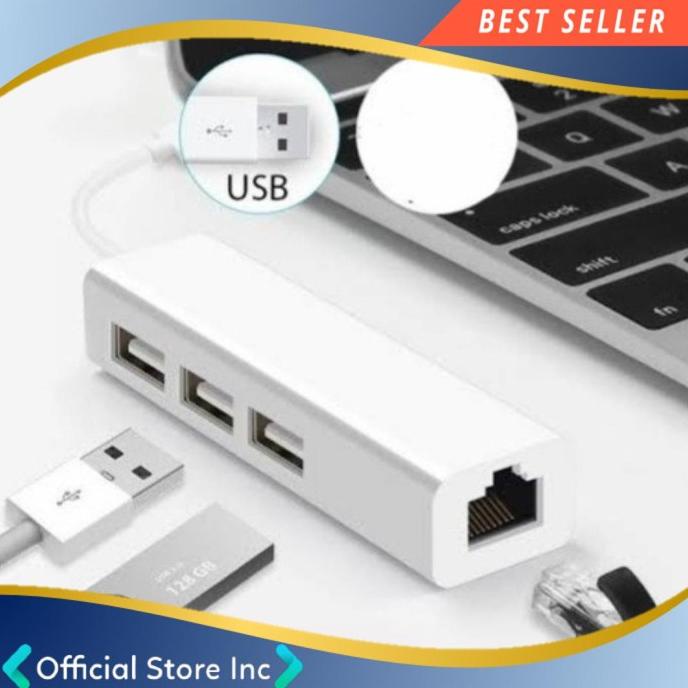 Jual Adapter Konektor Usb Hub + Ethernet Lan Rj45 Internet Laptop ...