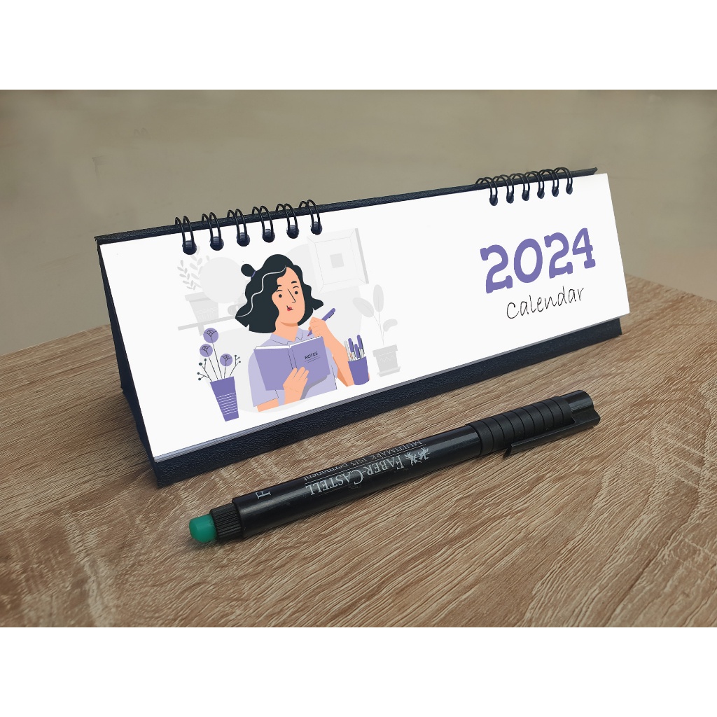 Jual Kalender duduk 2024 dan 2025 Horizontal Ukuran Medium, Untuk ...