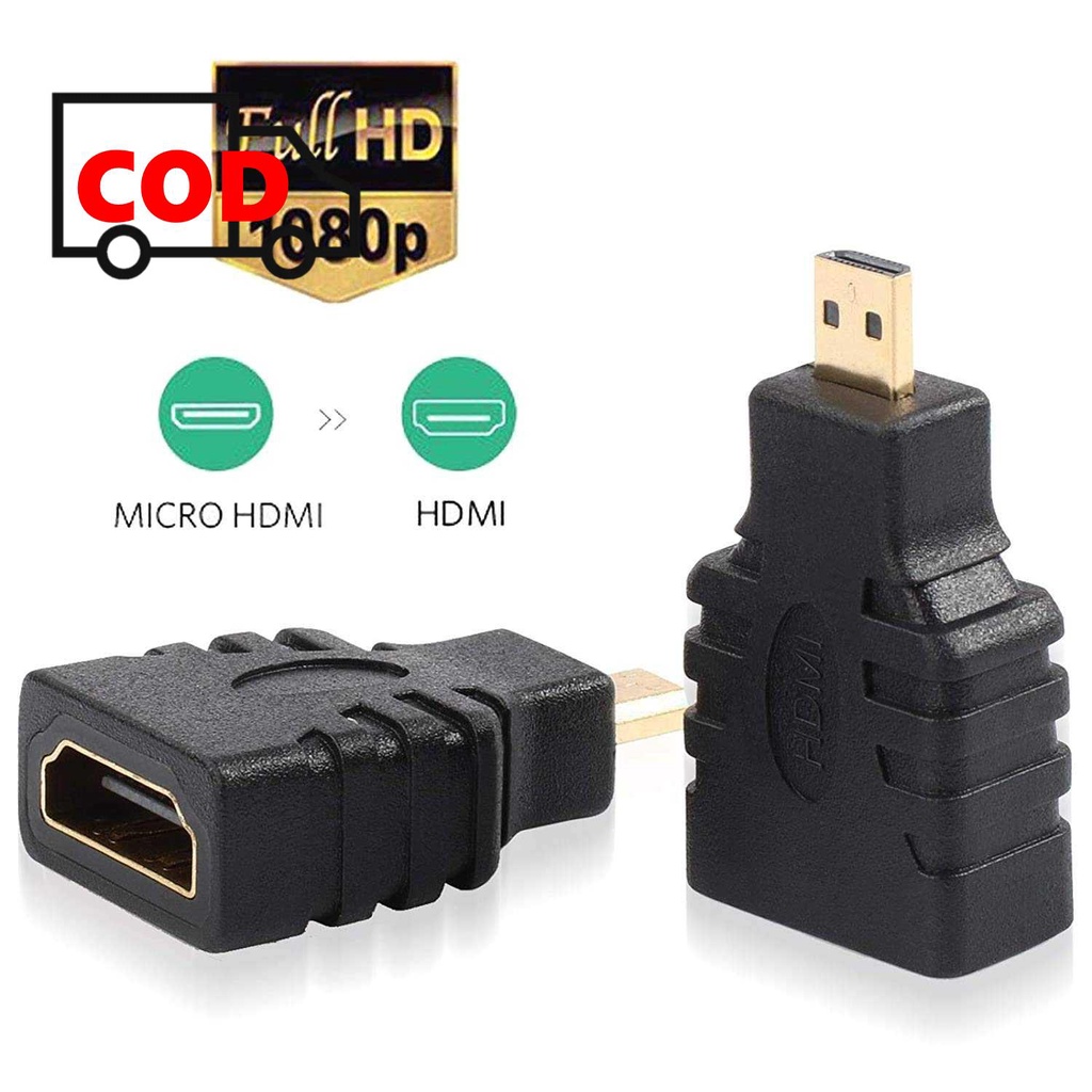 Jual Konverter Micro HDMI Male To Female Adapter Gold Plated Sambungan Penghubung Connector