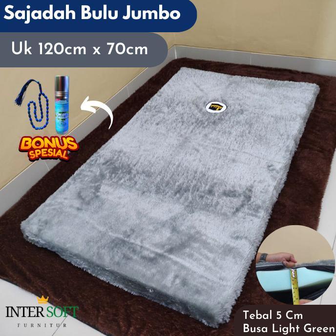 Jual Sajadah Bulu Rasfur Tebal Jumbo Dewasa Ukuran 120 x 70 Cm Sejadah ...