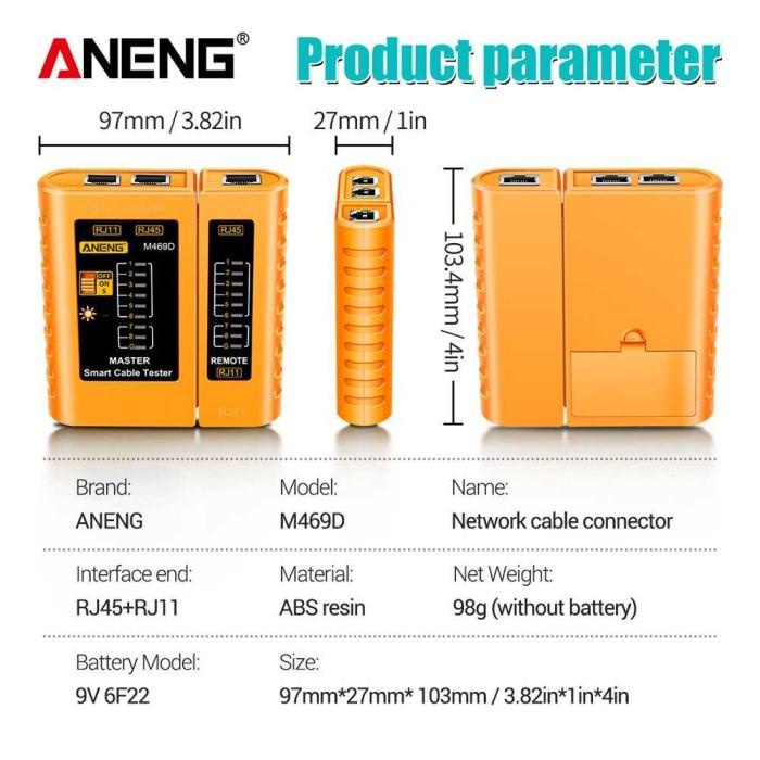 Jual Alat Cek Tester Kabel Lan Jaringan Internet Telepon RJ45 RJ11 ...