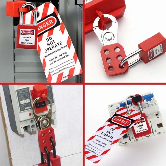 Jual Alat Keselamatan Lockout Tagout Kit With Hasps, Loto Tags, Red ...