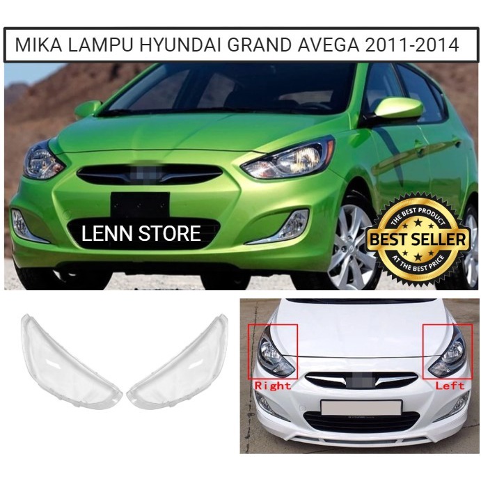 Jual Cover Mika Lampu Depan Hyundai Grand Avega 2011 2014 Transparan