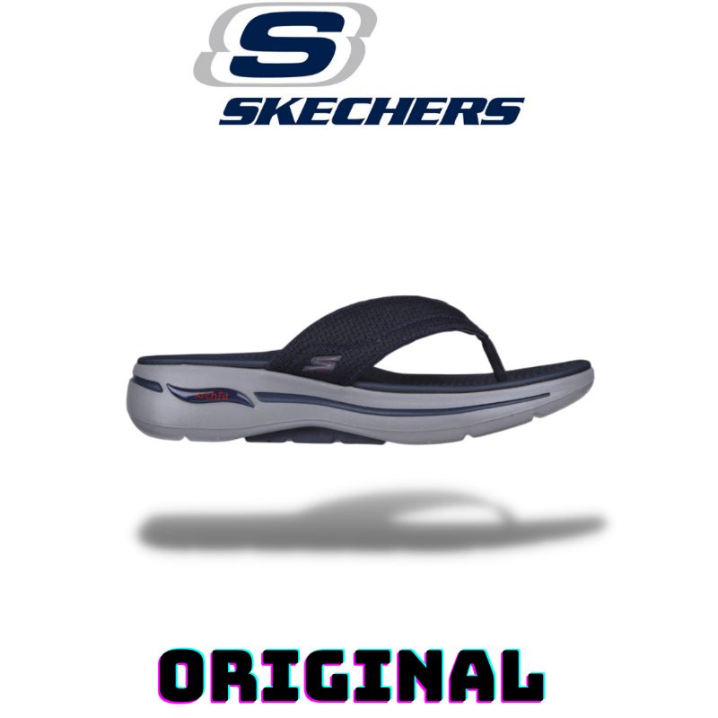 Jual Sandal Skechers Go Walk Arch Fit Navy ( 229057/NVRD ) Original ...