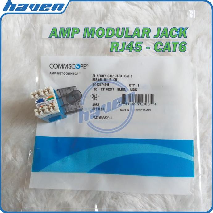 Jual MODULAR JACK RJ45 CAT 6 AMP COMMSCOPE Shopee Indonesia