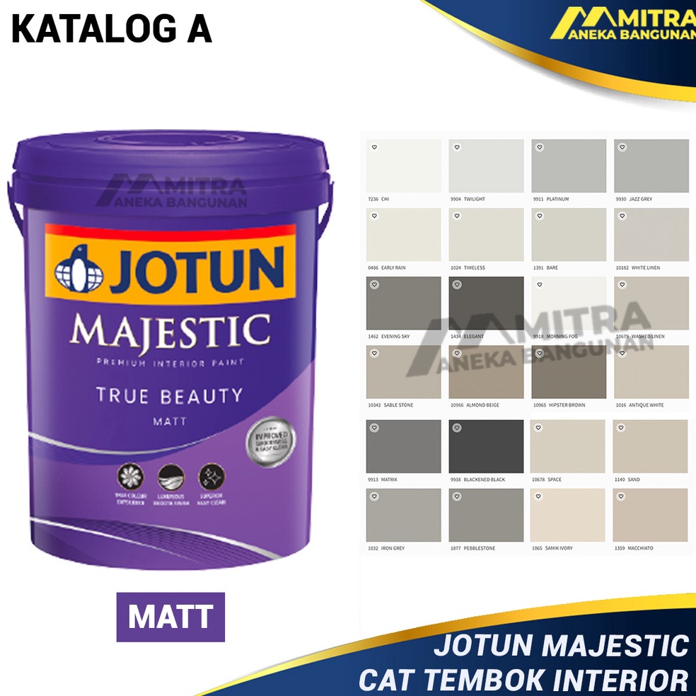 Jual Best seller CAT TEMBOK INTERIOR JOTUN MAJESTIC TRUE BEAUTY MATT 2