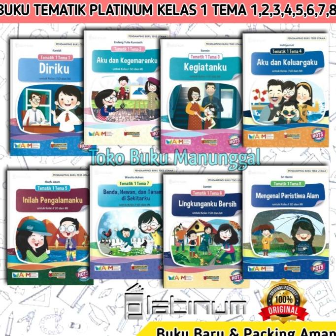 Jual Buku Tematik SD Kelas 1 Tema 1 2 3 4 5 6 7 8 PLATINUM AKM HOTS ...