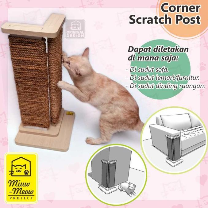 Jual Garukan Kucing / CORNER SCRATCH POST / CAT FURNITURE [SCP-01 ...