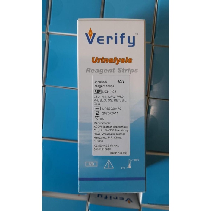 Jual Verify Urinalysis - Reagent Strips - 10 Parameter - Tes Urine 10P ...