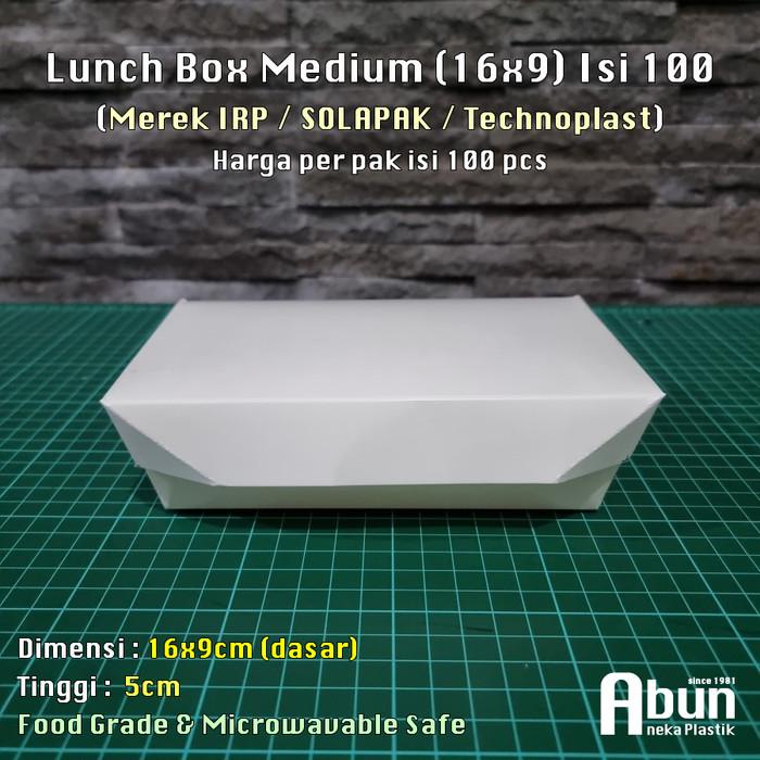 Jual Lunch Box Paper Medium Solapak (Isi 100) | Shopee Indonesia