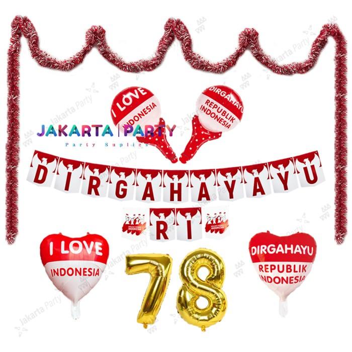 Jual Paket Dirgahayu Ri Paket Hut Ri Paket Dekorasi Merah Putih Shopee Indonesia