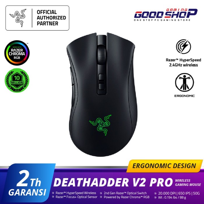 Jual Razer Deathadder V2 Pro - Wireless Gaming Mouse 