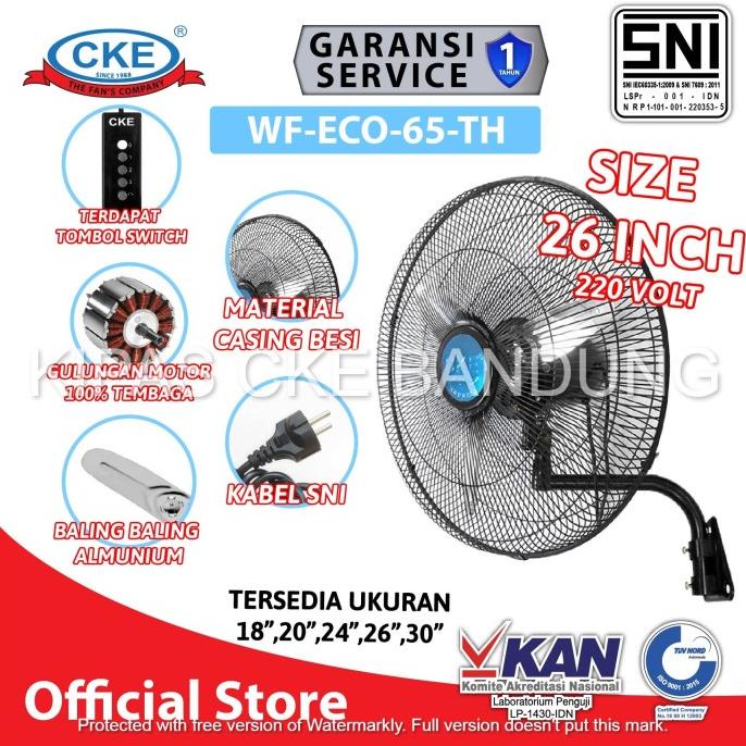 Jual Populer Wall Fan Cke Inch Wf Eco Th Kipas Angin Dinding Kantor Restoran Shopee