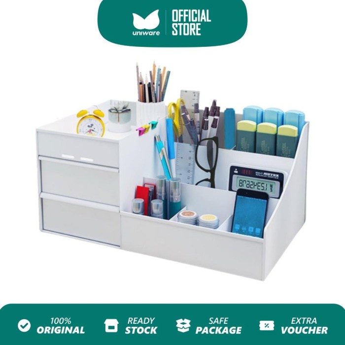 Jual Aurealiamall Kotak Rak Tempat Penyimpanan Stationary Alat Tulis