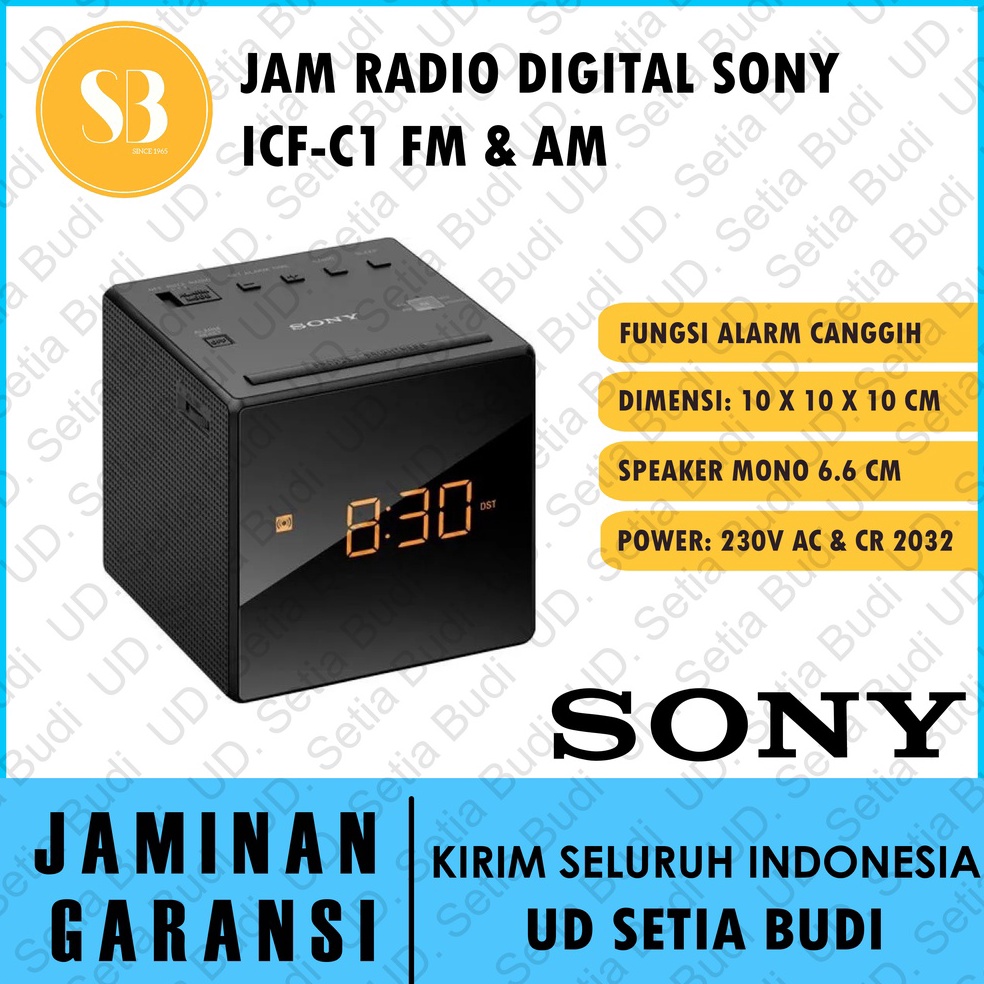Jual Muraaaahh.. Radio FM/AM Clock Digital Sony ICFC1 ICF C1 Alarm 8VC