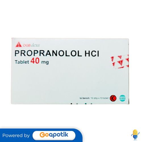 Jual PROPRANOLOL OGB DEXA MEDICA 40 MG BOX 100 TABLET Shopee Indonesia