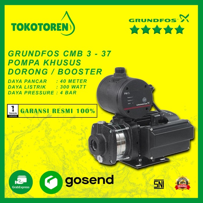 Jual POMPA AIR BOOSTER GRUNDFOS CMB 3 - 37 GARANSI RESMI GRUNDFOS ...