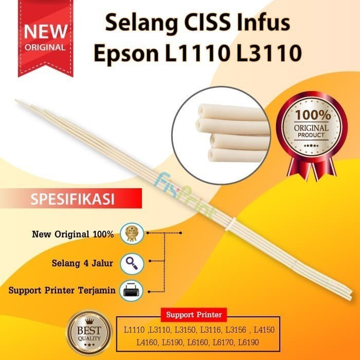 Jual Selang Ciss Infus Printer Epson L1110 Ecotank L1210 L3210 L3250 L3216 Best Produk Shopee 2616