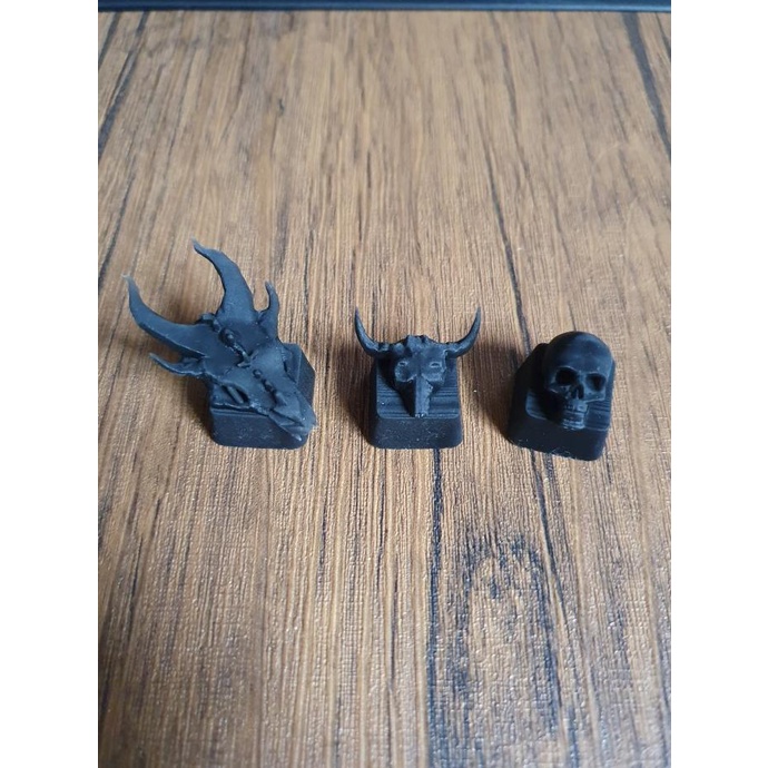 Jual Terbaik Keycaps Mechanical Keyboard Artisan Skull Hitam | Shopee ...