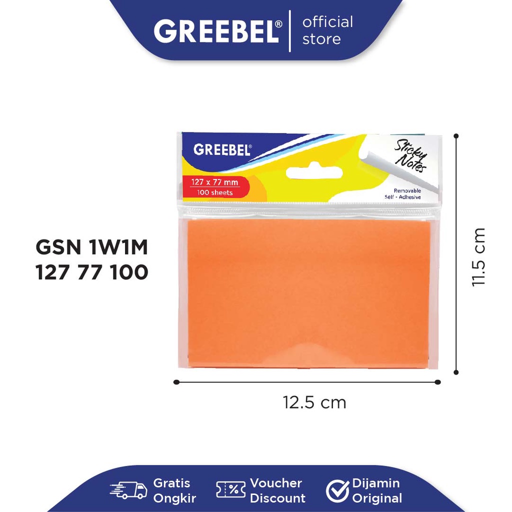 Jual Greebel Sticky Note Catatan Notepad Kertas Catatan 100 Lembar ...