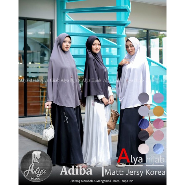 Jual (ORIGINAL ALYA) Jilbab Bergo Simple Adibah Ori Alya Hijab | Shopee ...