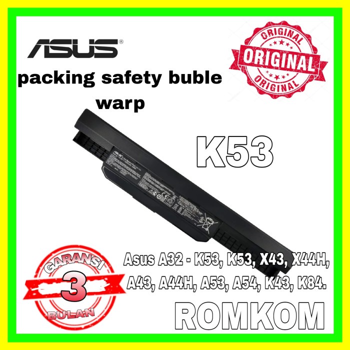 Jual BATERAI BATTERY ORIGINAL LAPTOP ASUS A43S K43 K53 X44H X44C A32