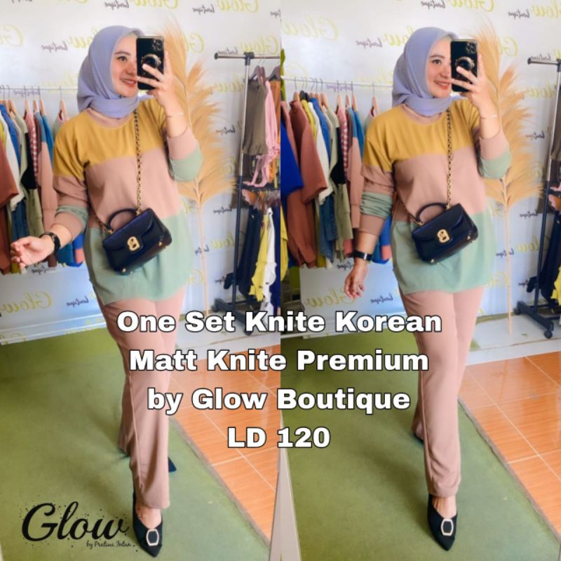 Jual One Set Korean Knite by Glow Boutique | Shopee Indonesia
