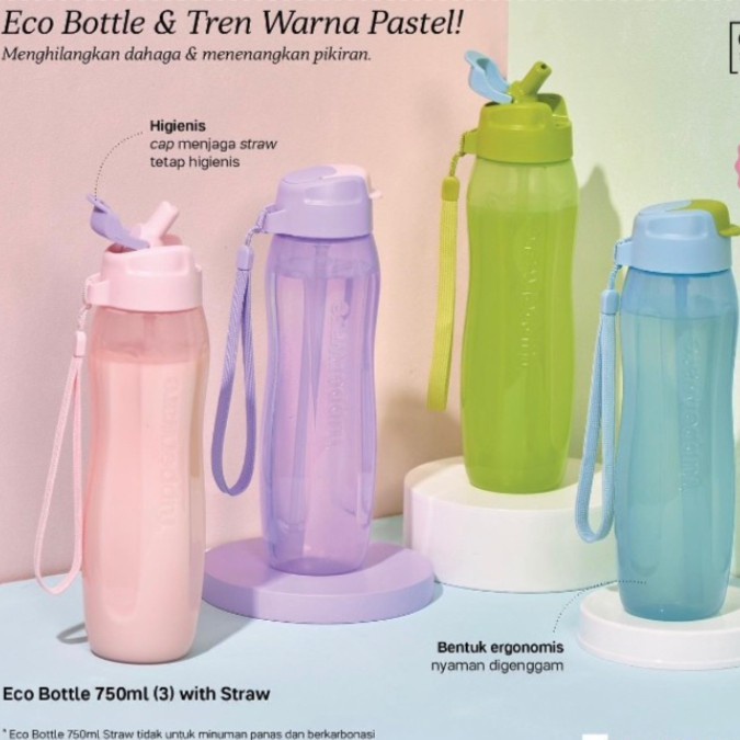 Jual Botol Minum Tupperware Eco Bottle Straw Ml Shopee Indonesia