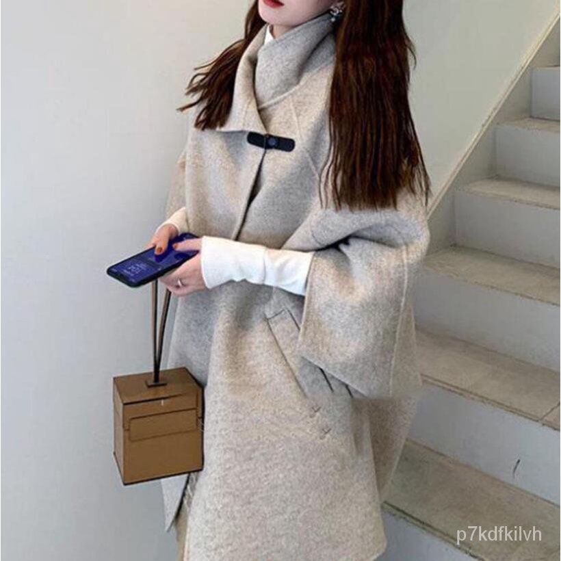 SALE ✧新品✧ Mieli Cape Rever Wool Coat（Jual New Loose