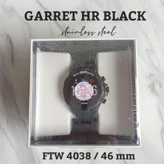 Jual Jam Fossil Smartwatch Gen 5 Garret HR Black Stainless Steel Shopee Indonesia