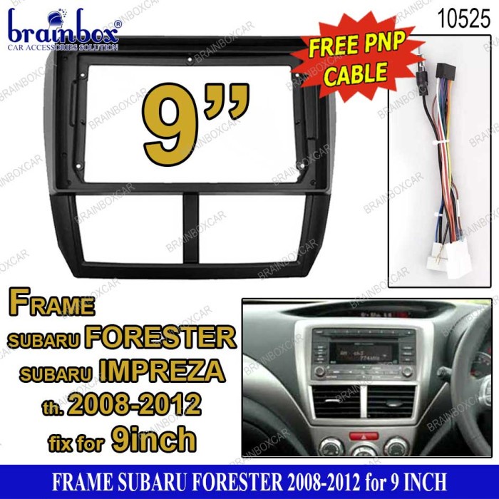 Jual Frame Head Unit Subaru Forester Impreza 2008 2012 9 Inch Bingkai